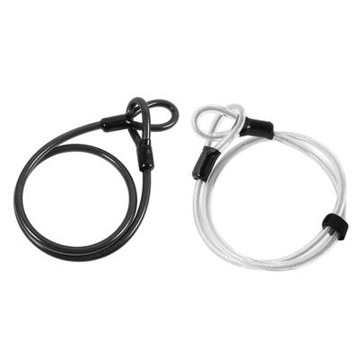 Bike Steel Cable, 4FT/1.2, Toroidal Bicycle Safety Cable, Suitable for Outdoor Anti Cycling Equipment