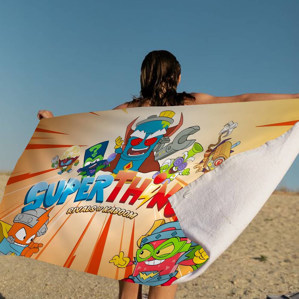 Cute Cartoon Super Zings Microfiber Blanket Quick Drying Beach Towels Oversized Printing Super Absorbent Pool Towel Blanket