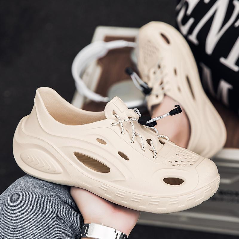 Fashion New Fashion Breathable Garden Shoes Summer Couple Sandals Non-slip Thick Bottom Men's Sandals Outdoor Baotou Beach Men's Shoes