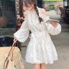 Off-the-shoulder floral dress women's summer 2026 new temperament gentle and cold feeling holiday style loose and thin skirt
