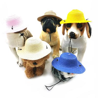 Novo chapéu de palha mexicano colorido vibrante e estiloso para cães e gatos, acrescenta estilo e proteção solar ao seu amigo peludo