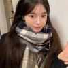 Korean Atmosphere Plaid Scarf Women's Autumn and Winter New Versatile Cute Student Warm High-end Scarf