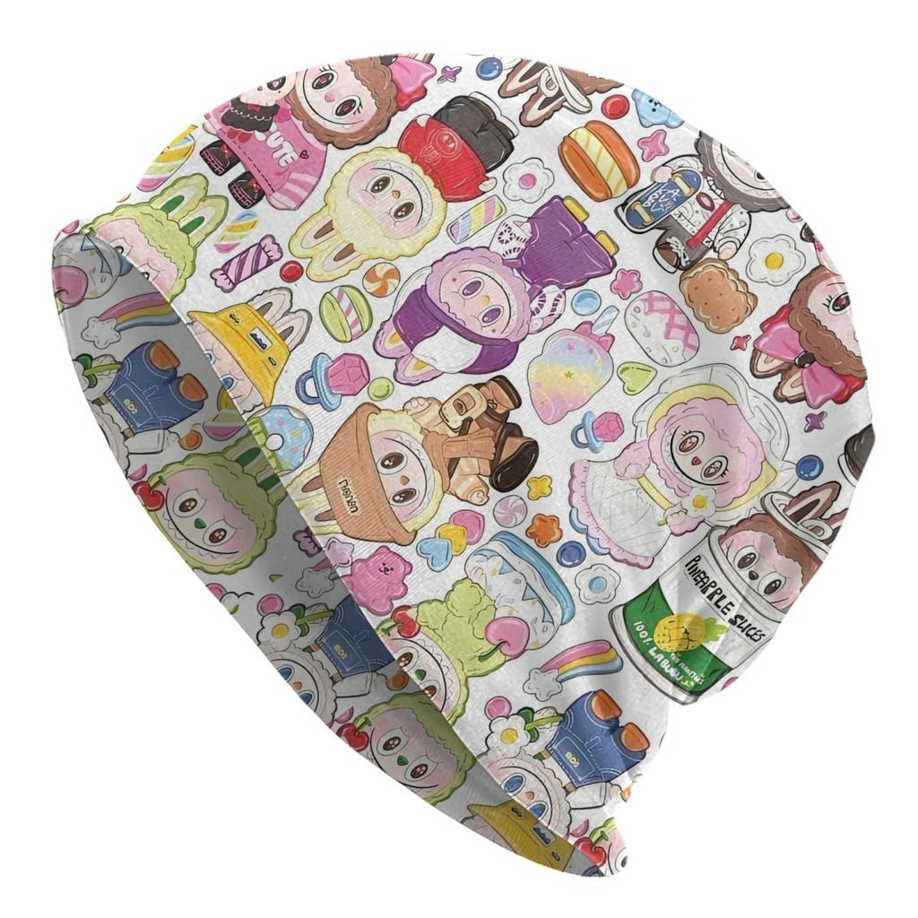 Cute Doll Monsters Bonnet Hats Hip Hop Outdoor Skullies Beanies Hat for Unisex Women Warm Dualuse Cap
