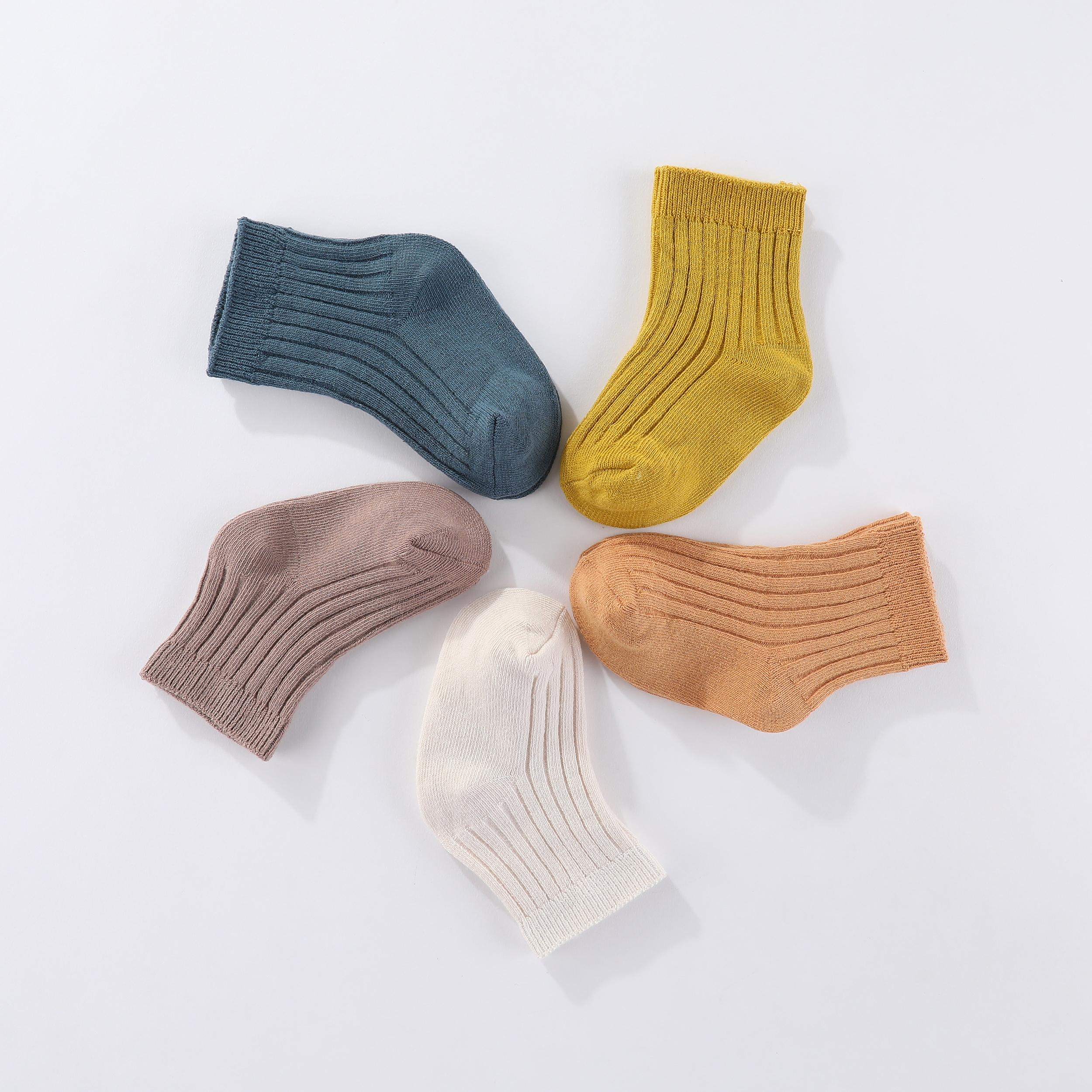 

Kiddiezoom, 5 пар тонких хлопковых носков-поло для маленьких мальчиков и девочек, детские короткие носки для малышей 0-12 месяцев, нескользящие летние дышащие детские носки M(1-3T)