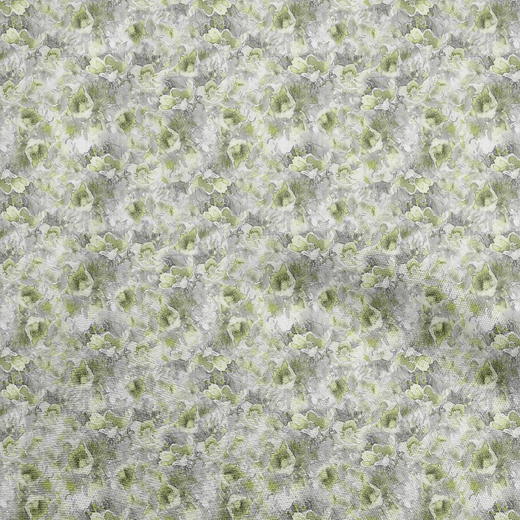 oneOone Cotton Poplin Light Blue Fabric Abstract Floral Sewing Fabric By The Yard Printed Diy Clothing Sewing Supplies 42 Inch