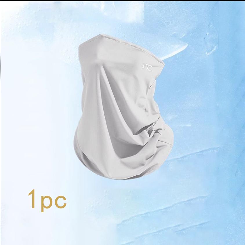 Sommer Eis Seide Sonnenschutzmaske für Damen, UV-Schutz zum Radfahren, Sonnenschutzschal für den Hals, Lange Maske für den Hals, Gesichtsmaske für Herren