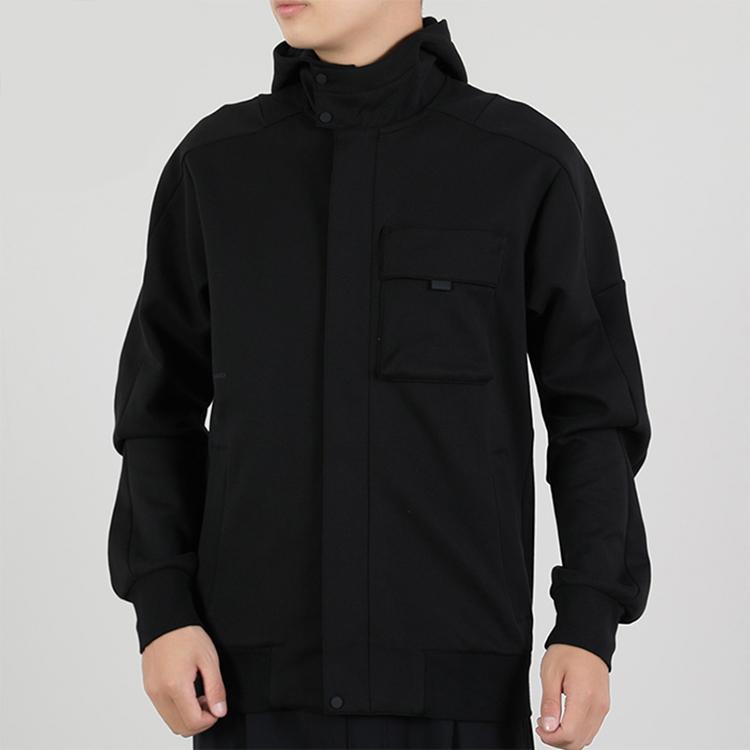 Adidas Sport Hooded Windbreaker Jacket Men Outerwear Black GM4420