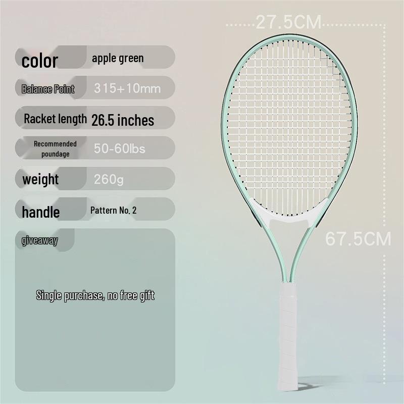 Aluminium/Eisenlegierung Tennis Trainingsschläger für Erwachsene & Kinder - Hohe Rückprallfläche & Einzelspiel.