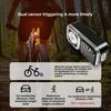 Luz trasera inteligente para bicicleta con sensor de radar, luz de advertencia LED para ciclismo