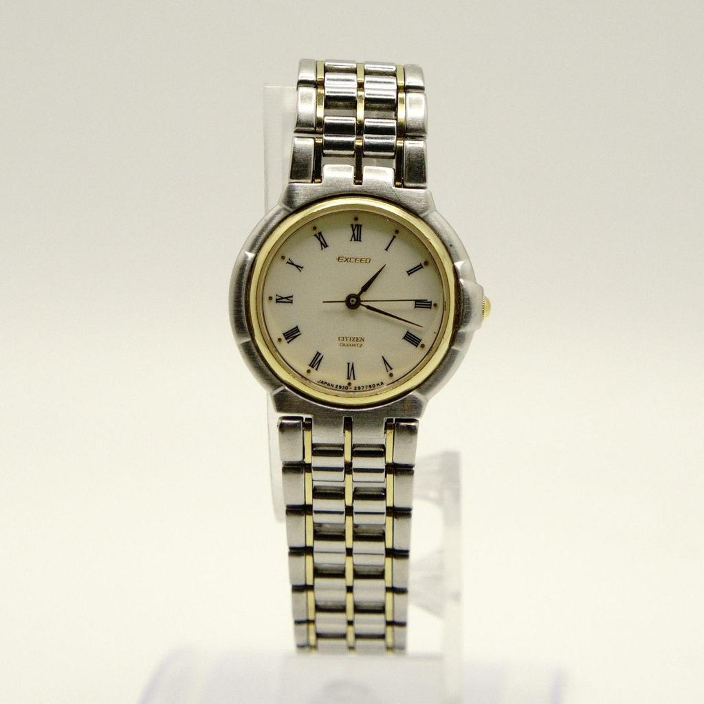 Used [Working Item] Citizen EXCEED 2930-294831 Y Combi Gold Roman Dial Ladies Watch Quartz 26.6mm Swiss-style Classical Office Casual (J0676)