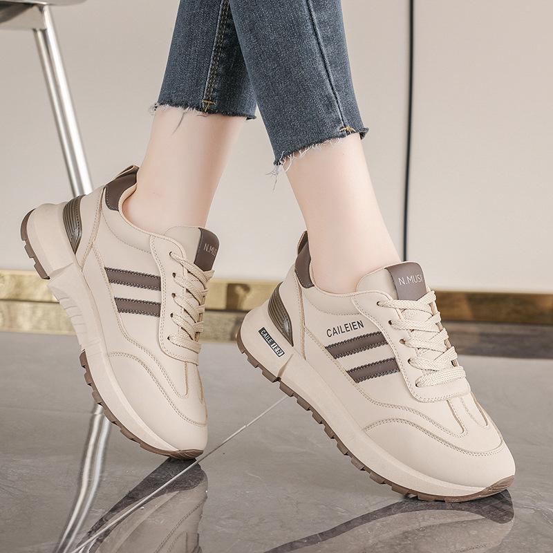 2026 Spring Women's Shoes New Breathable Sports Shoes Women's Versatile Thick-soled Heightening Casual Running Dad Shoes