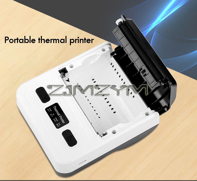 80mm Type-C Thermal Receipt Printer USB+Bluetooth Interface Portable Wireless Label Maker 2 In 1 Mini Thermal Printer