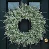 26-Inch Large Eucalyptus Wreath | Artificial, Gypsy-Themed with Lavender, Suitable for All Seasons, White and Green Tones