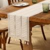 Ethnic Style Cotton & Linen Woven Tassel Table Runner - Light Luxury Festival Decoration