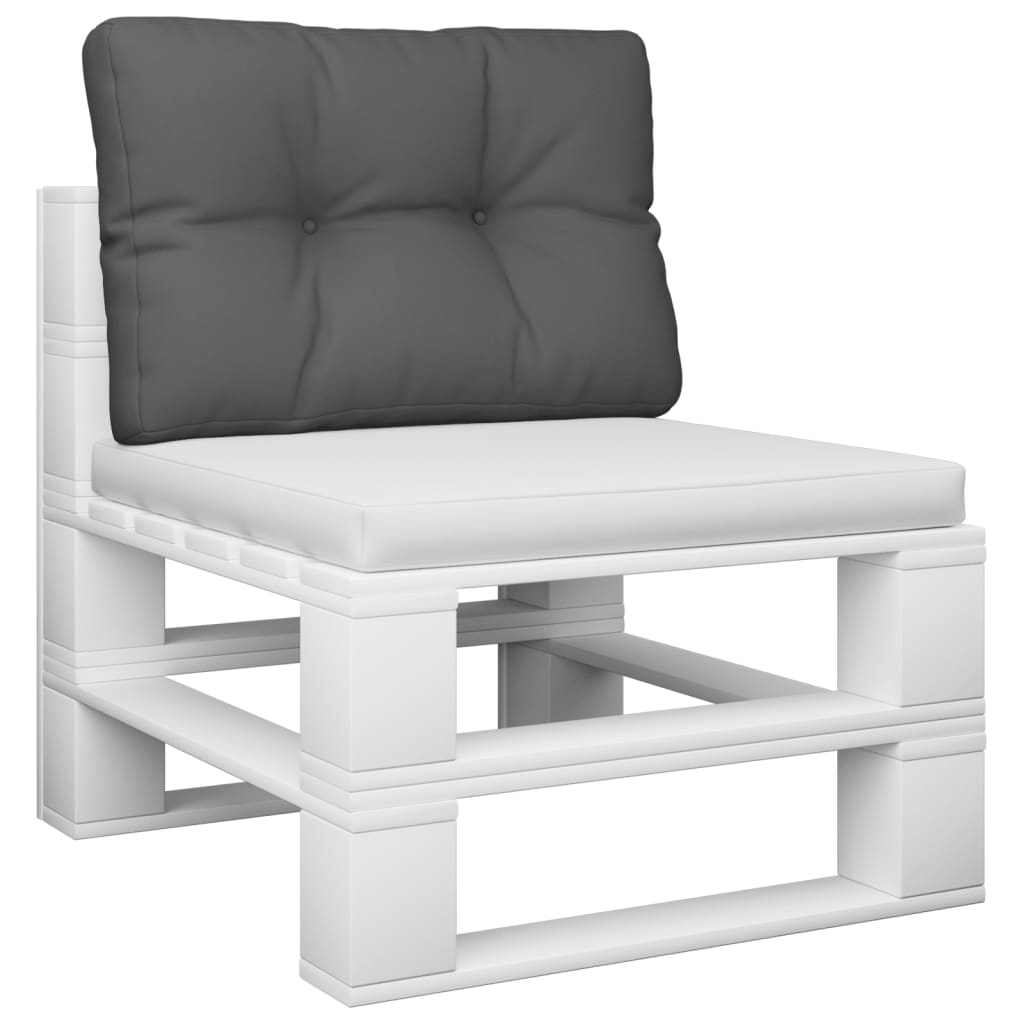 Pallet Cushion Charcoal Grey 60x40x12 cm Fabric
