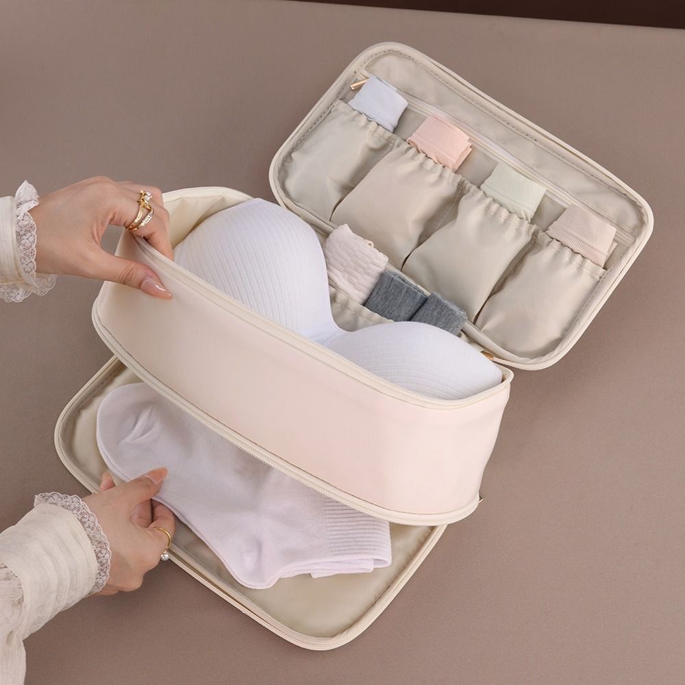 Reusable Underwear Storage Bag Large Capacity Cosmetics Clothes Pouch Travel Bra Organizer  Socks