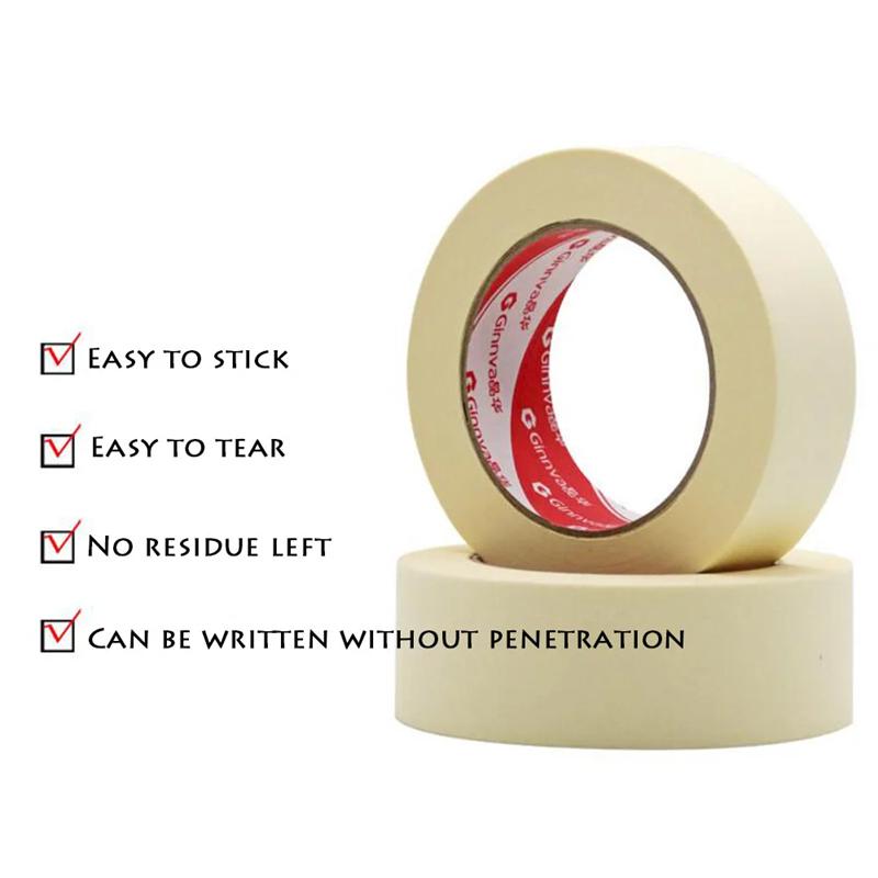 20M Masking Tape White 10mm-50mm Single Side Tape Adhesive Crepe Paper for Oil Painting Sketch Drawing Supplies Car PaintinPinstriping Tape 3