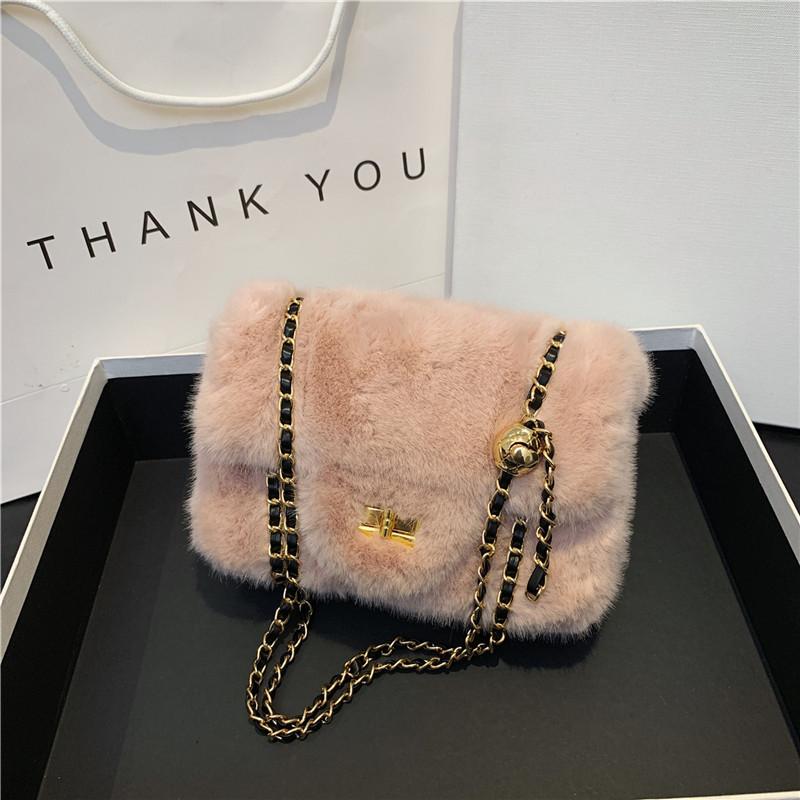 Fashionable Autumn and Winter Fur Bag, Chain Bag, Hand and Shoulder Crossbody Bag