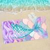 1-Pack Mermaid Tail Beach Towel - Quick-Dry Polyester, Lightweight & Comfortable for Surfing, Swimming, Yoga  Vibrant Underwater
