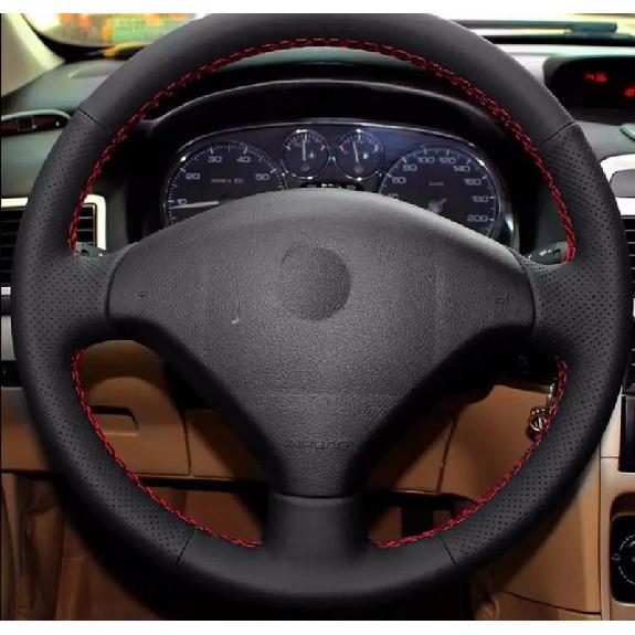 Nähen   Leder Auto Lenkradbezug Auto Zubehör Für  Peugeot 307