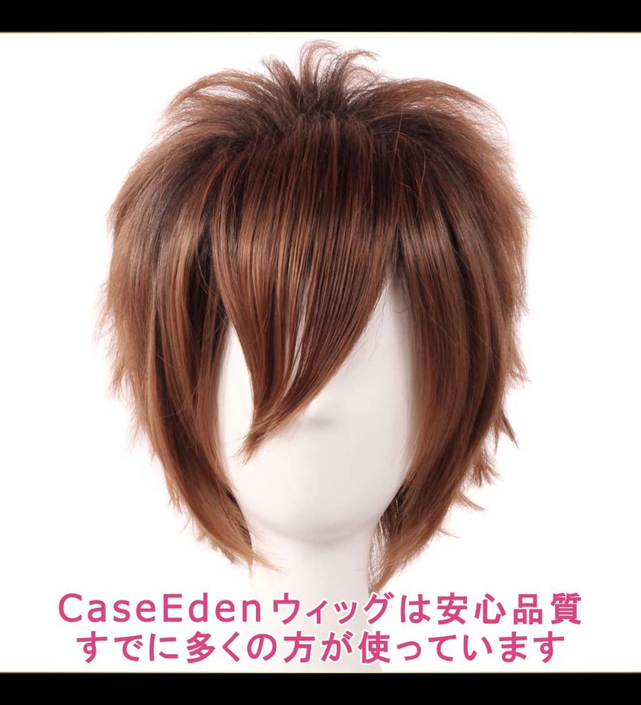 CaseEden Cosplay Premium Smooth Short 30cm Brown WIG5551 Wig, Hair,
