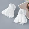 Elegant Floral Lace Fake Sleeved Cuffs for Womens Sweater Blouse Wrist Warmers Horn Cuff False Cuffs Clothing Accessories