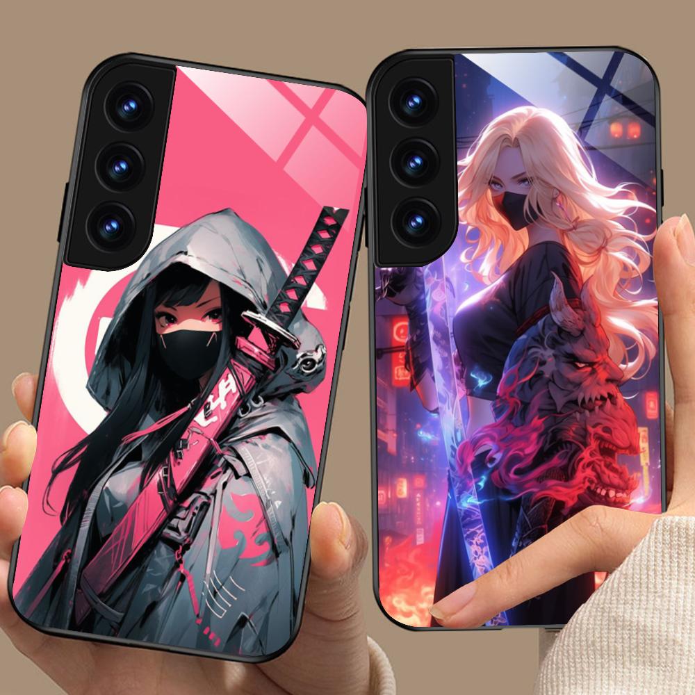 Anime-Mädchen Handyhülle für Samsung Galaxy S26 S25 S24 S23 S22 S21 S20 Note20 Plus FE Ultra Glas Bunte Hülle