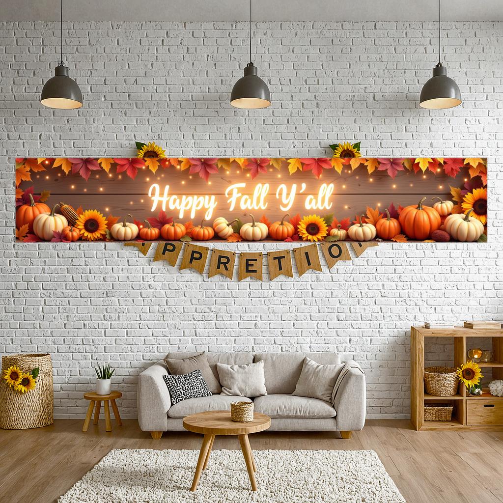 Thanksgiving Banner Vibrant Colors Thanksgiving Decor Harvest Festival Banner Rustic Fall Decor For Harvest Celebration Home