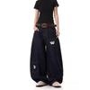 Unisex High Waist Barrel Jeans Loose Fit Streetwear Wide Leg Jeans Vintage American Zip Fly Stretch Denim Trousers