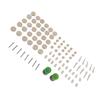 90Pcs Abrasive Soft Felt Wool Polishing Wheel, Total 90 Pieces Wheel, Point, Mandrel Kit for Metal and Nonmetal Materials, Polishing and ing with Smal