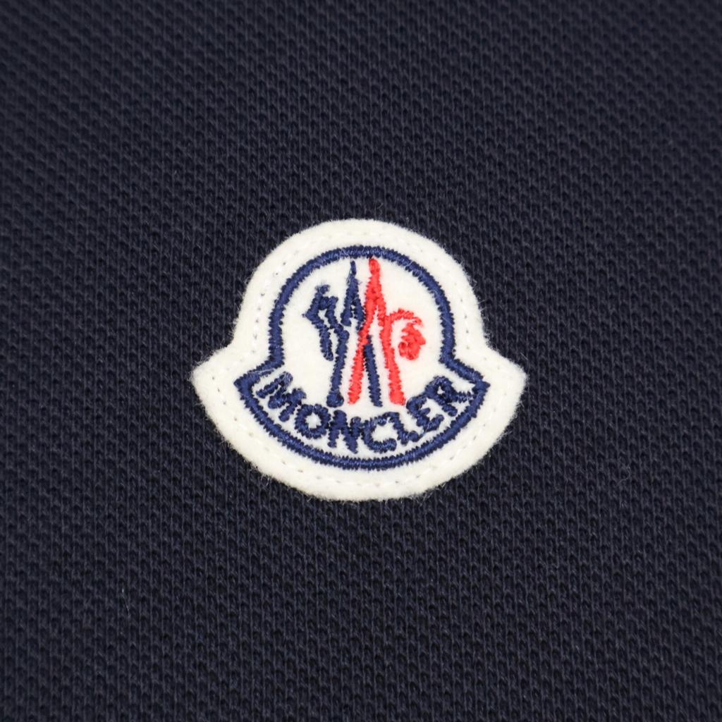 MONCLER Black 2020 Pique Polo Shirt tops S blackUsed