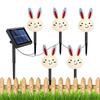 Spring Solar Lights Outdoor Decorative Easter Bunny Carrot Pathway Waterproof Lighting Cute Courtyard Lights For Garden Yard
