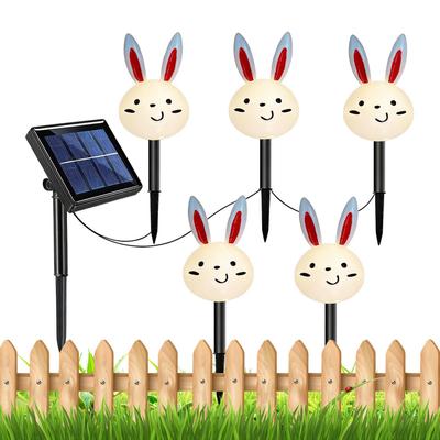 Spring Solar Lights Outdoor Decorative Easter Bunny Carrot Pathway Waterproof Lighting Cute Courtyard Lights For Garden Yard