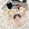 Ladies Summer New Sexy Lace Clash Color Eyelash In Waist Triangle Briefs
