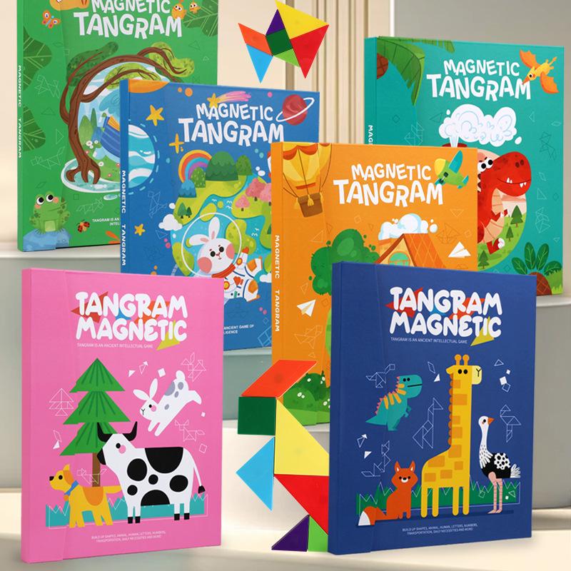 Cross-Border Magnetic Tangram Puzzle: First Grade Educational Toy for Early Learning and Teaching Aid