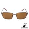 Captain Stag Metal with Men's Sunglasses, Frame, Brown, Case, CS-001-2-EH-72