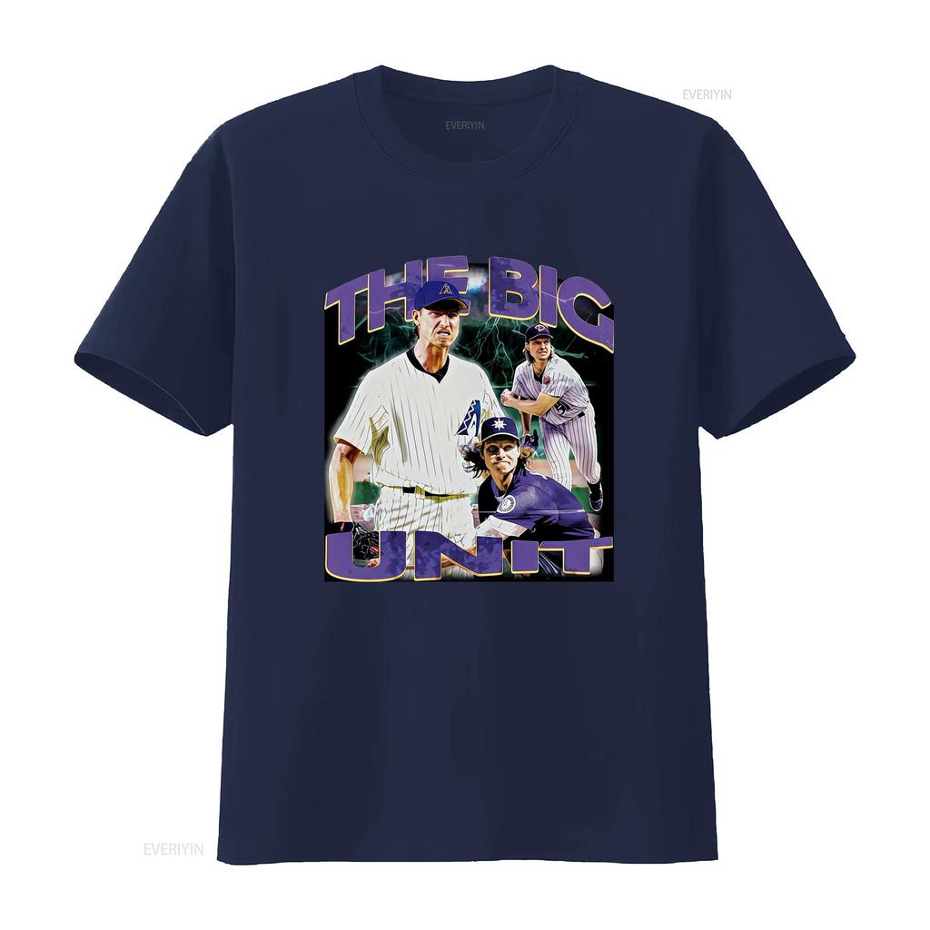 90s Vintage The Big Unit Baseball Player Print Casual Streetwear T Shirt Vintage Washed Top For Everyday Wear Designer Clothes