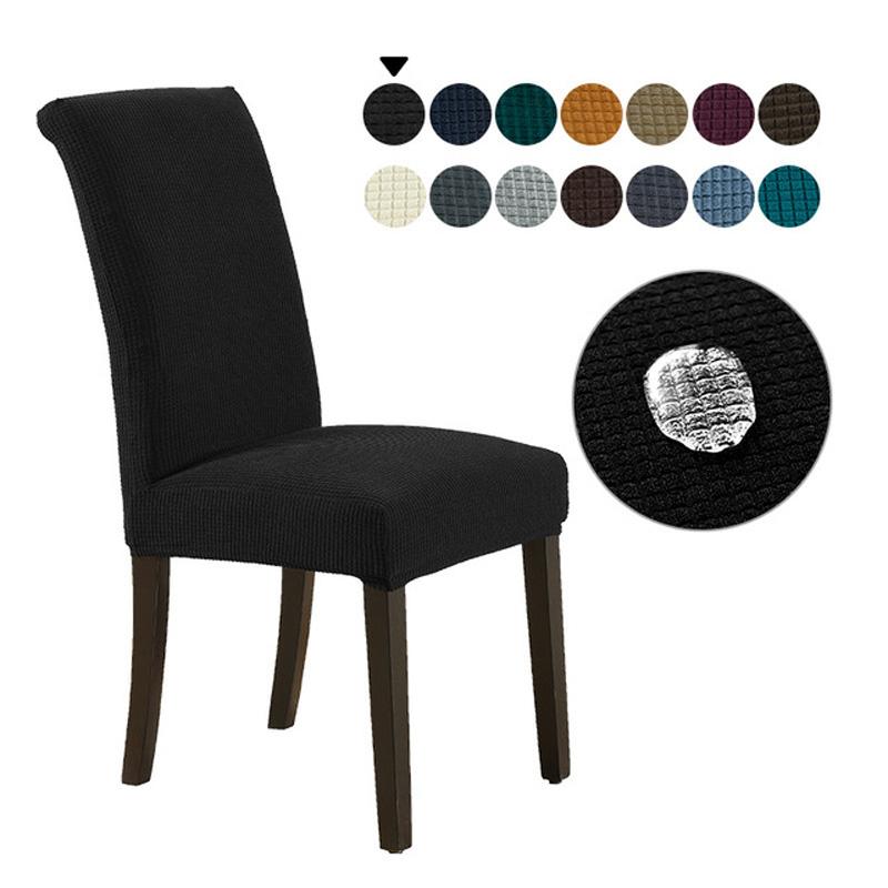 Waterproof Elastic Jacquard Chair Cover for Dining Room Chair Covers for Chairs Kitchen Wedding Hotel Banquet Protector Seat