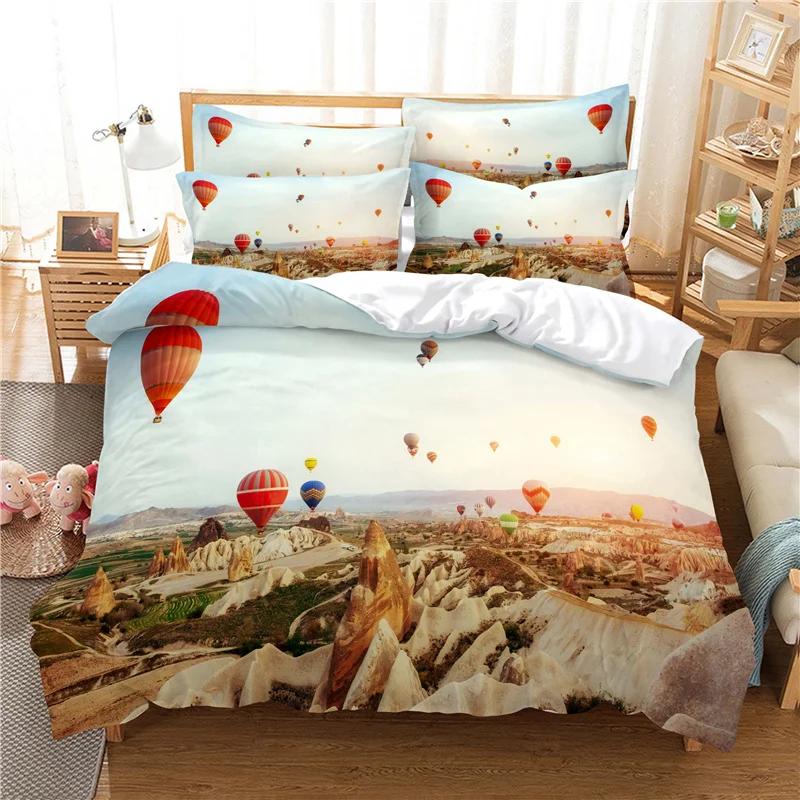 Comforter Printed Seascape Bedding Winter Bed Sets For Girl Spring Color Queen Size Us Queen 228X228Cm Bedclothes Dropship