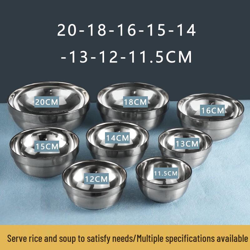Wuhe 304 Stainless Steel Double Wall Insulated Bowls