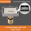 Floor Drains 10cm Square Shower Drain Brass Floor Drain Trap Waste Grate With Hair Strainer Bathroom Shower Accessories 811525