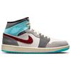 Air Jordan 1 Mid Exploration Unit Men Sneakers White Sail Team-Red FB1870-161