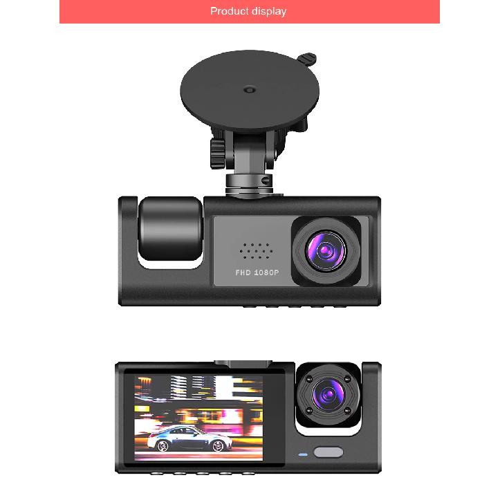 2/3 Camera Dash Cam W/ IR Night Vision Loop Recording & 2" IPS Screen 1080P DVR recorder, video recorder,Car accessories