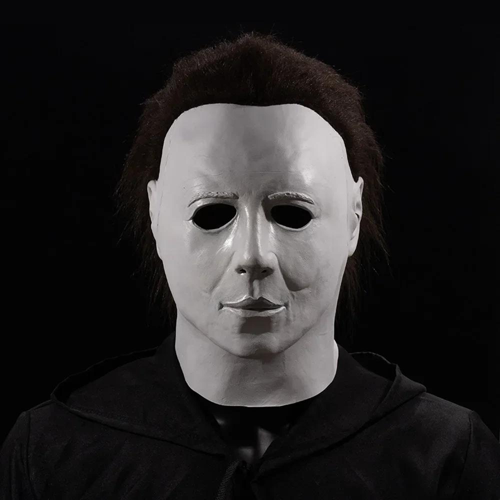 Halloween Cosplay Michael Myers Party Masks for Latex Full Head Scary Horror Murderer for Adult Halloween Stage Performance Mask