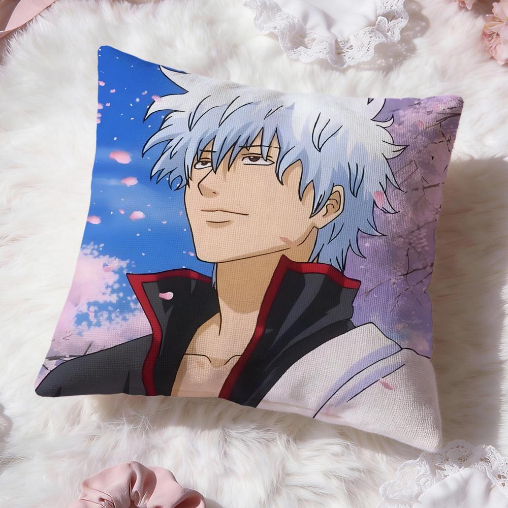Gintama hot anime Cushion Cover Premium Comfort Reversible Pillow Cove -Two in One Design for Any Room & Car Interior