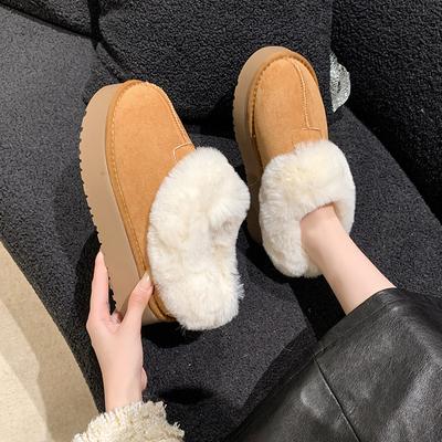 Herfst en winter nieuwe dikke zool sneeuwlaarzen dames Koreaanse versie verdikte Mao Mao katoenen schoenen comfortabel thuis warm grote maat sneeuw katoenen laarzen