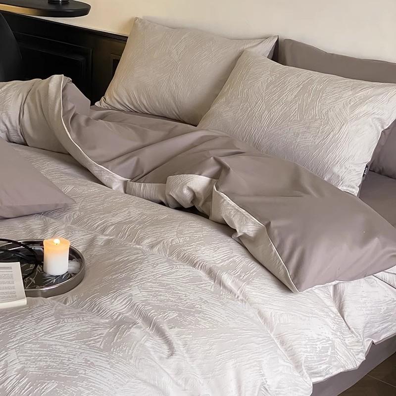 100 High-Grade Pure Cotton Four-Piece Set, Class A Maternal And Infant Grade Cotton Jacquard Quilt Set, Light Luxury Bedding Set