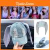Omg Newjeans Hanni Danielle Round Top Baseball Cap With Rabbit Ears For Summer
