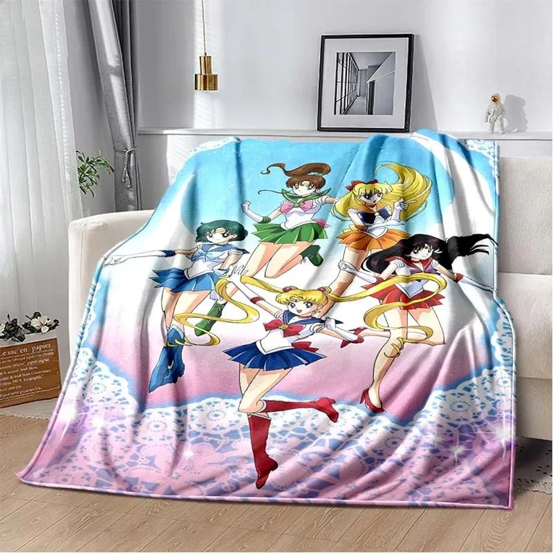 Pătură drăguță S-Sailor-Moon cu desene animate 3D imprimate modă moale confortabilă sufragerie dormitor canapea pat pătură de călătorie cadou de aniversare pentru copii