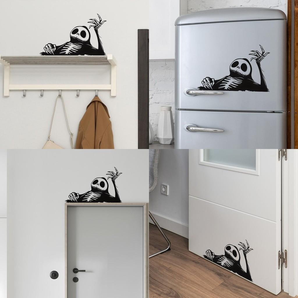 Lazy Skeleton Halloween Pattern Home Decoration Stickers For Walls Cars And